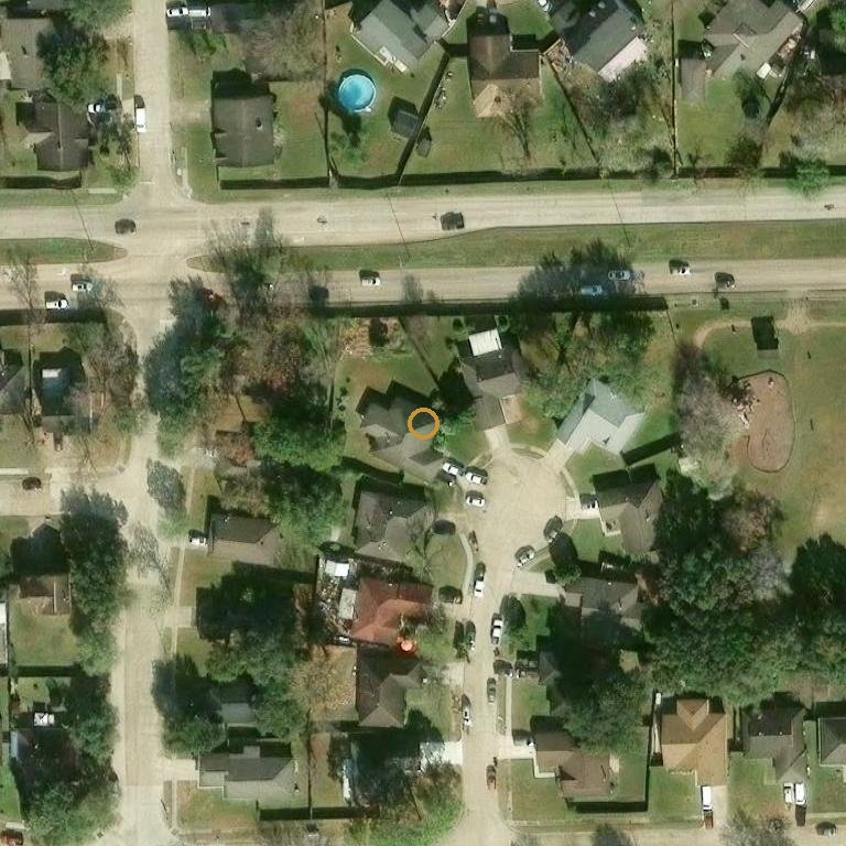 Aerial of 10603 Highland Woods Dr, Sugar Land, TX 77478