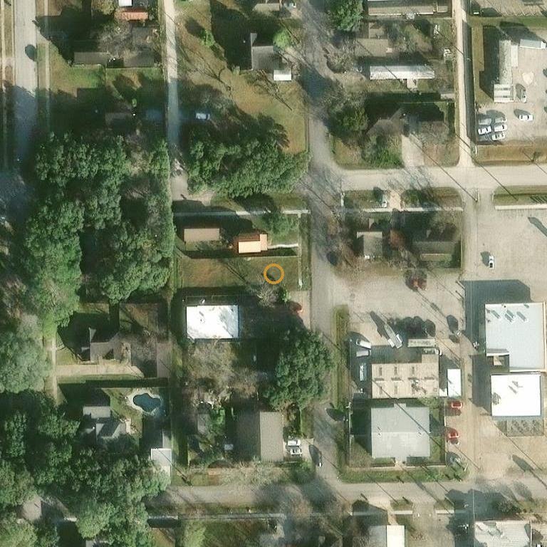 Aerial of 1208 Houston St, Rosenberg, TX 77471
