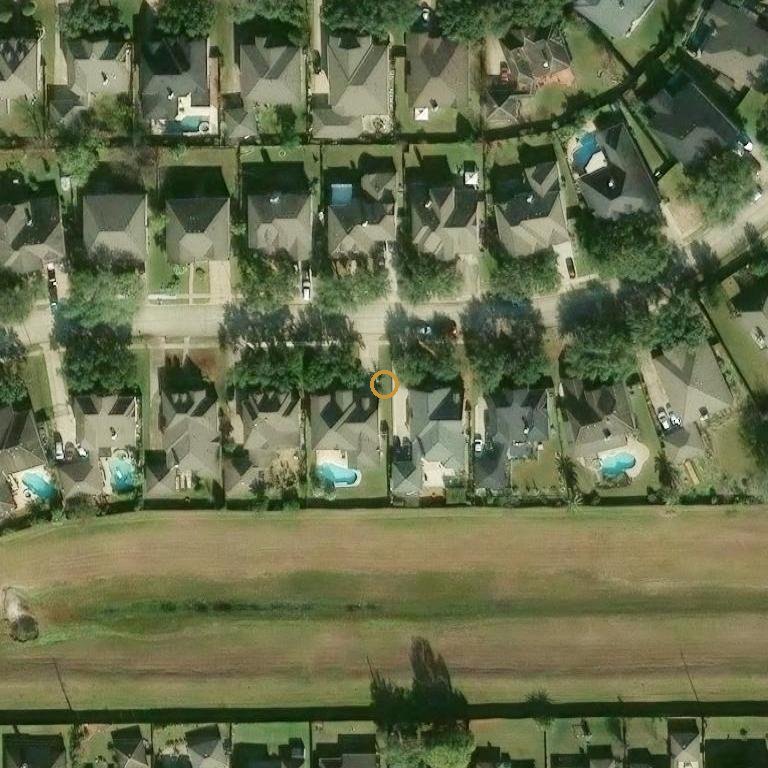 Aerial of 13922 Blue Vista Dr, Sugar Land, TX 77498