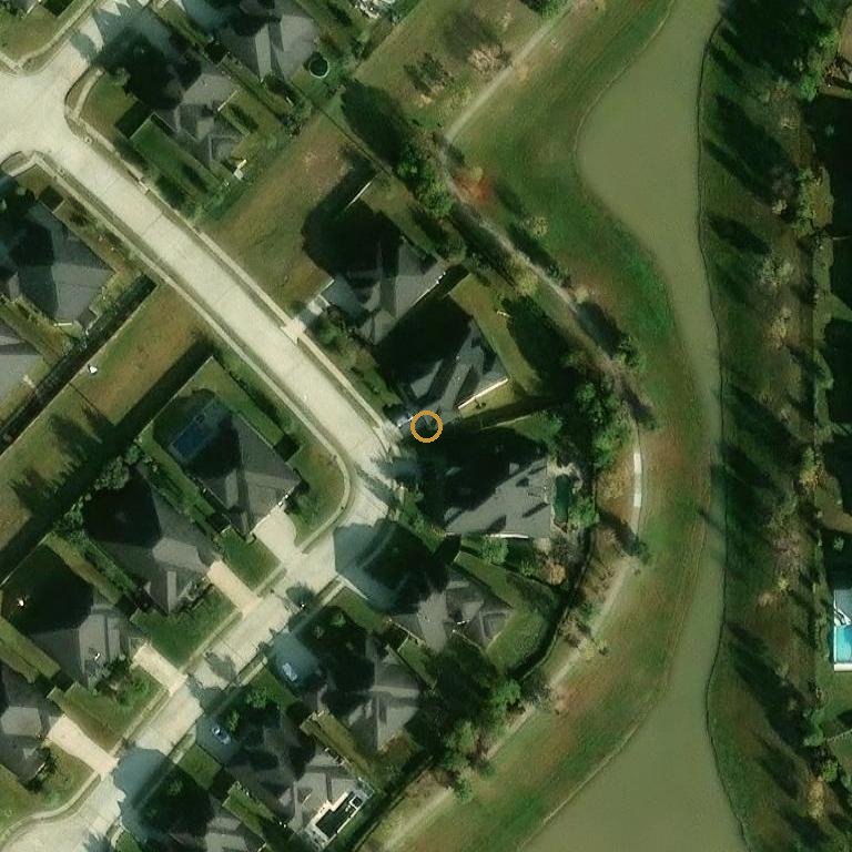 Aerial of 1403 Rippling Tide Ln, Katy, TX 77494
