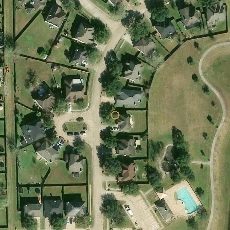 Aerial of 1406 Glade Ct, Fresno, TX 77545