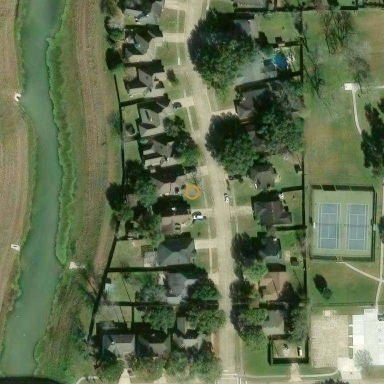 Aerial of 16827 Tranquil Dr, Sugar Land, TX 77498
