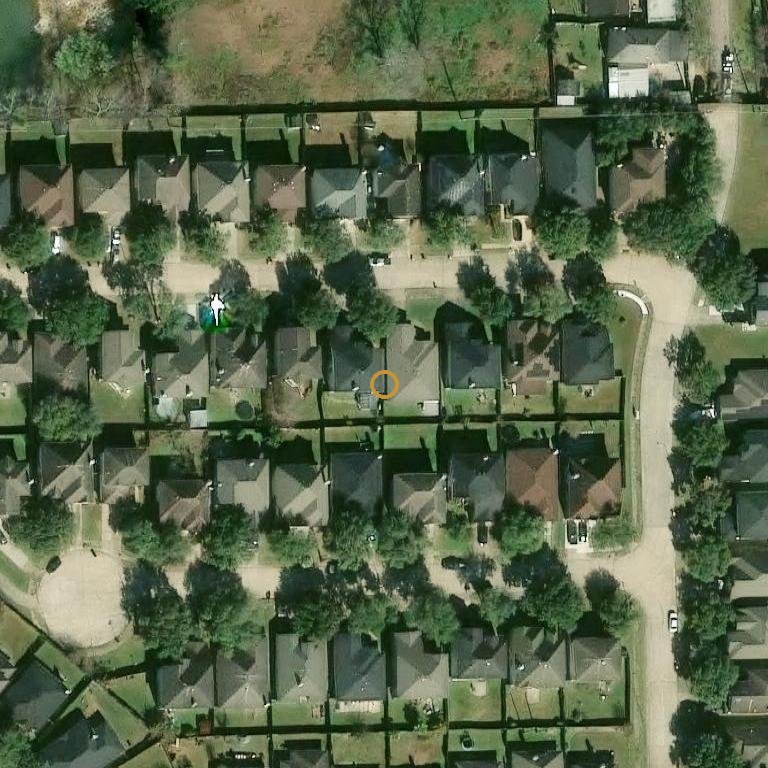 Aerial of 1734 Oxford Green Ct, Fresno, TX 77545