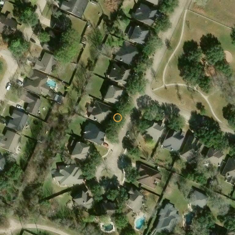 Aerial of 7302 Maple Run Dr, Sugar Land, TX 77479