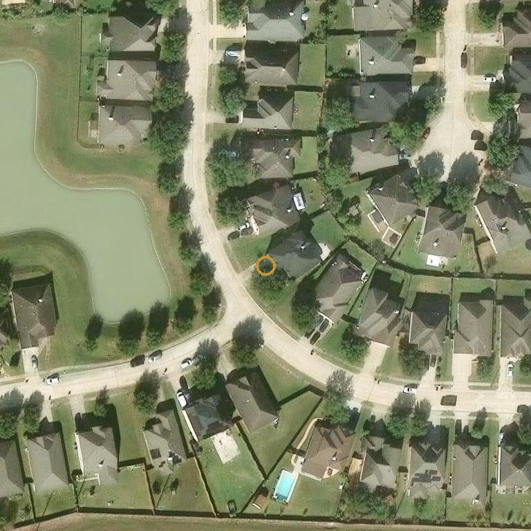 Aerial of 7506 Rockaway Point Ln, Richmond, TX 77407
