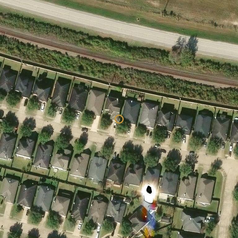 Aerial of 7707 Summerdale Dr, Rosenberg, TX 77469