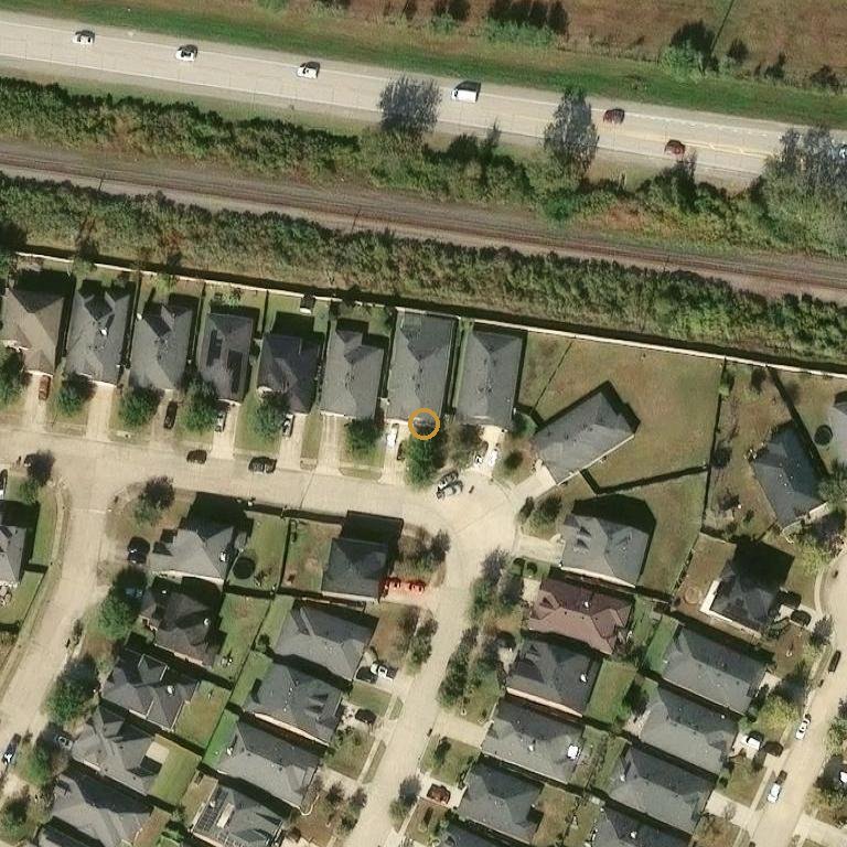 Aerial of 8319 Silent Deep Dr, Rosenberg, TX 77469
