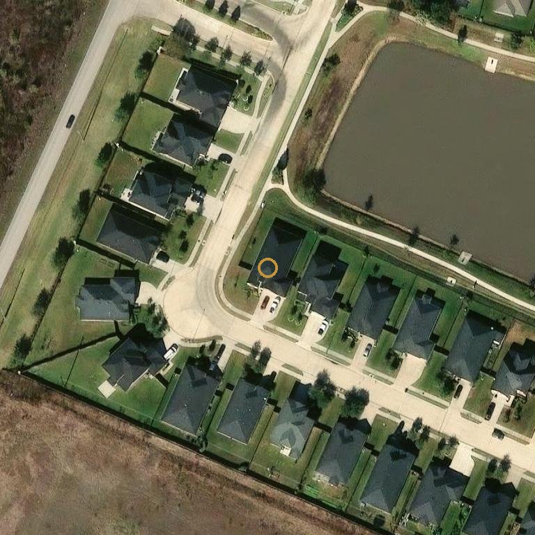 Aerial of 8707 Jamison Dr, Rosenberg, TX 77469