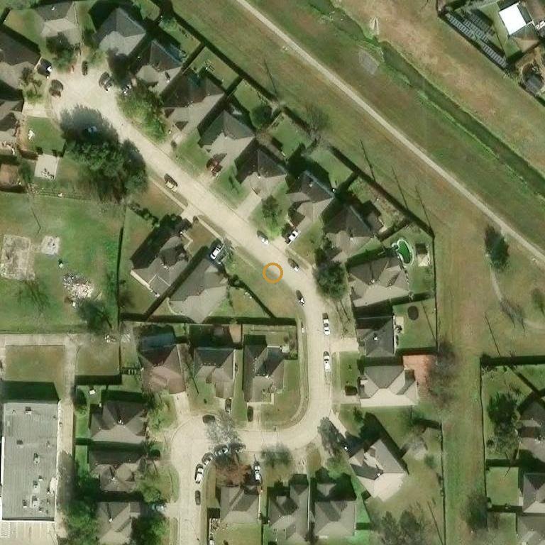 Aerial of 9327 Royal Way, Houston, TX 77083