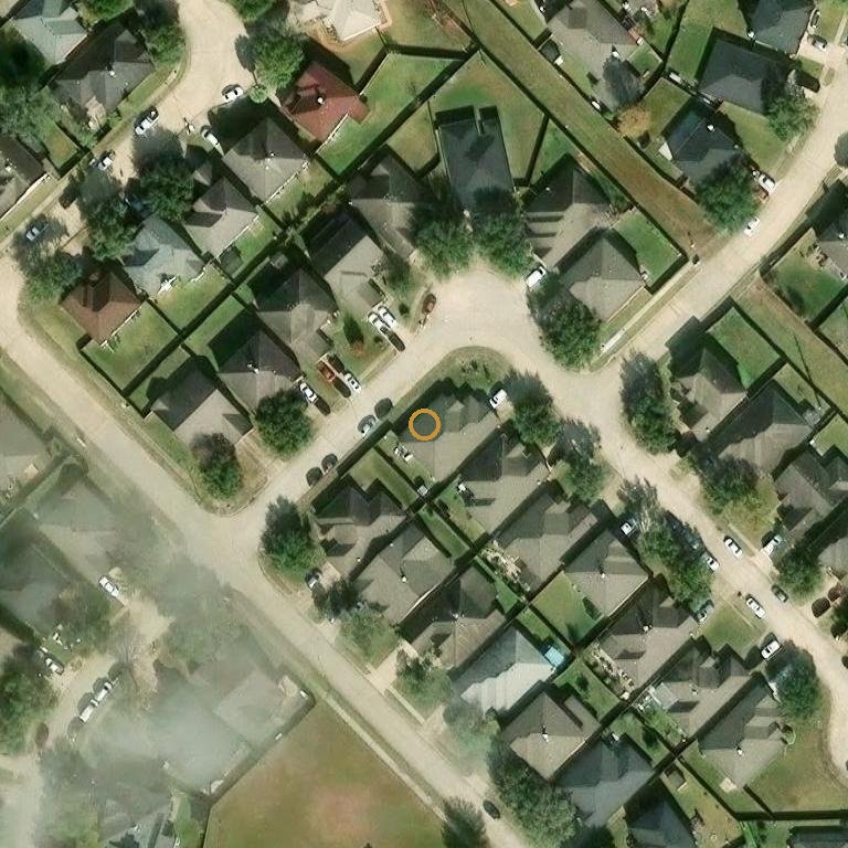 Aerial of 9506 Flying Eagle Ct, Houston, TX 77083