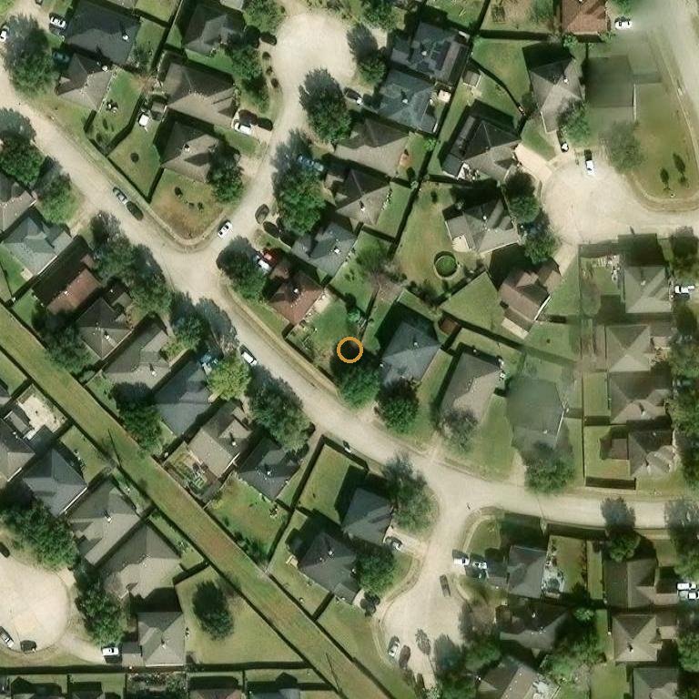Aerial of 9535 Lasbury Dr, Houston, TX 77083