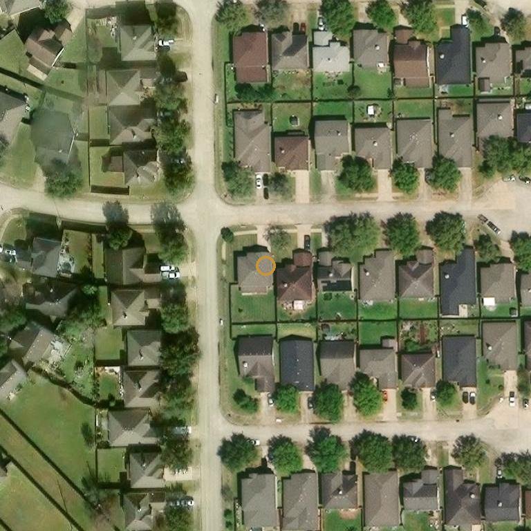 Aerial of 9611 Lasbury Dr, Houston, TX 77083
